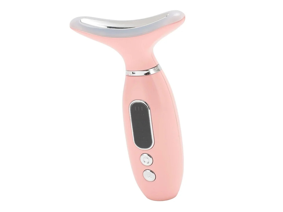 Masajeador de belleza facial con múltiples niveles de vibración, activación de la piel, batería de litio recargable para rostro y cuello, rosa, Bestvite
