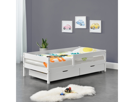 Estructura de Cama Infantil [EN.CASA] (Blanco - Madera - 90x200cm)