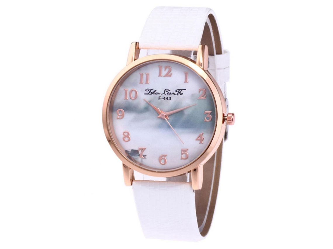 Reloj De Pulsera De Cuarzo Informal De Piel Sintética Zhoulianfa Para Estudiantes (blanco)