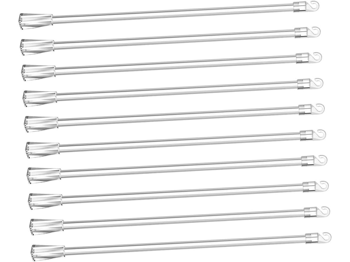 Juego de 10 barras de control transparentes para persianas verticales, fabricadas en plástico PP, accesorios de repuesto para Slowmoose
