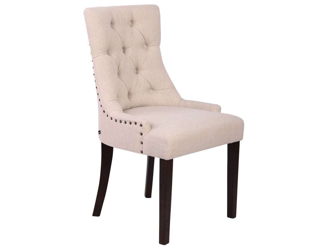 Silla de Comedor Aberdeen Tela Crema/Antique CLP