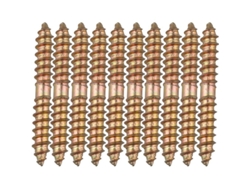 10 Tornillos De Perno De Madera M6 X 50 Mm De Cabeza Doble Bronce Para Madera A Madera