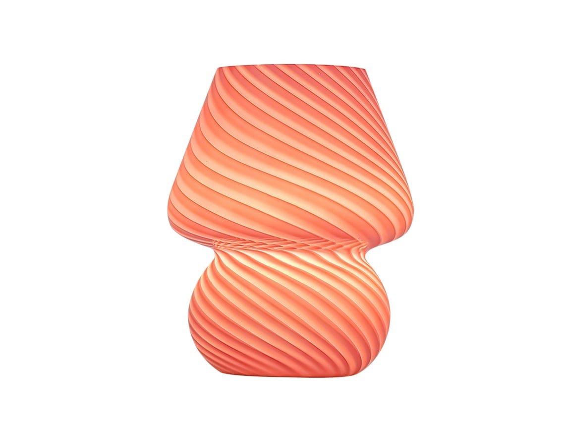 2026-lámpara De Noche Mushroom De Vidrio Para Dormitorio Mesita De Noche Decoración Simple Estudio