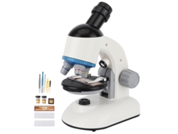 Microscopio Infantil 40x-1200x Con Cabezal Giratorio De 360°, Blanco, Juguete Educativo Para Principiantes, Niños