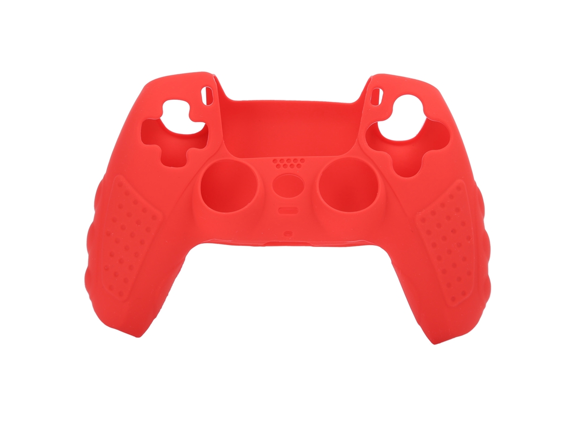 Agarre Antideslizante De Silicona Para Mando De Ps5, Protector De Consola, Apto Para Uso Alimentario, Rojo.
