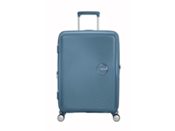 Maleta De Viaje AMERICA TOUSRISTER Soundbox (Média - 67Cm - Expansível - 4 Rodas - 3,7 Kg) Azul Pedra