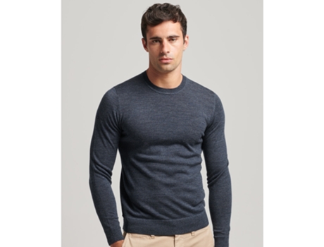 Camiseta para Hombre SUPERDRY (M - Lana - Azul)