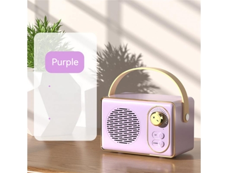 Altavoz Bluetooth retro audio u disco tf tarjeta auxiliar usb altavoz creativo al aire libre portátil mini caja de sonido púrpura