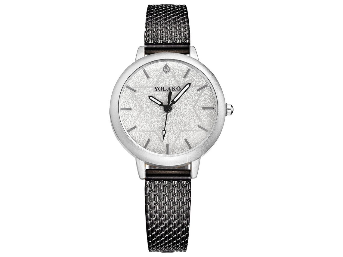 Reloj De Pulsera De Cuarzo Informal Para Mujer, Sencillo, Con Correa De Plástico Negra.