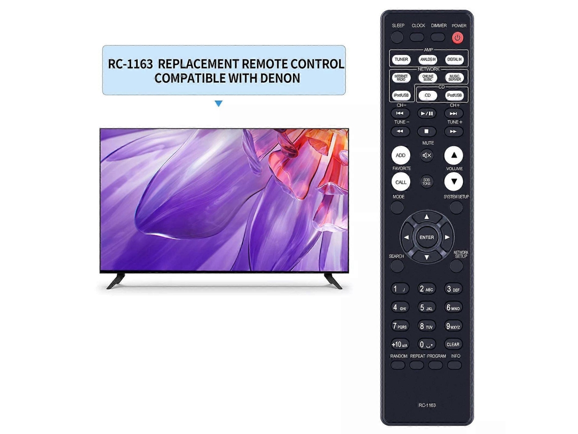 Control Remoto Rc-1163 - Compatible Con Denon Dra-f109dab, Dra-f109, Dcdf109, Draf109_ptg