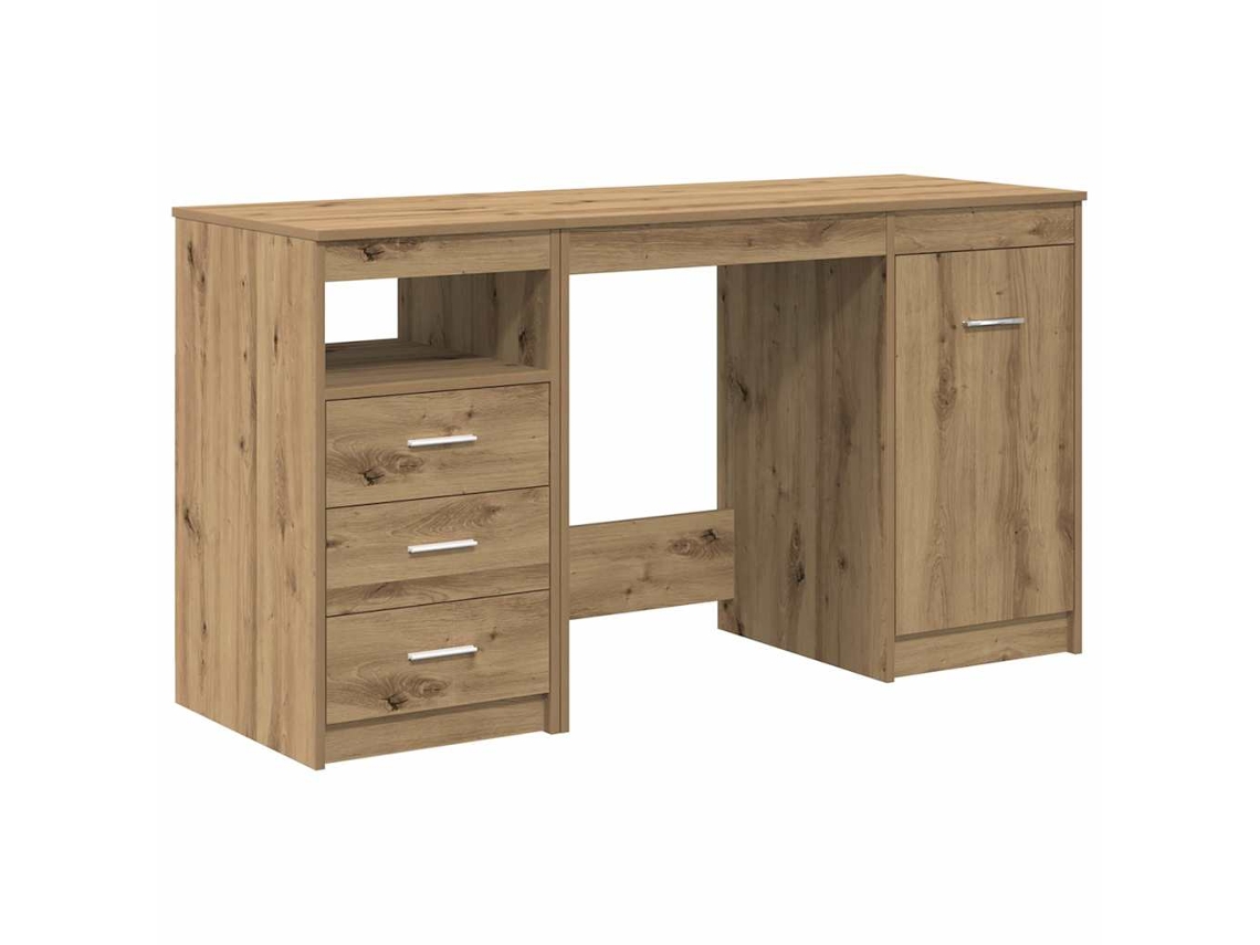 Maison Exclusive - Escritorio Con Armario, Madera De Roble De Ingeniería, Estilo Artesanal