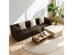 Conjunto de sofá Eden de Coco Living, completo de 3 plazas, marrón arena, COCO SPA