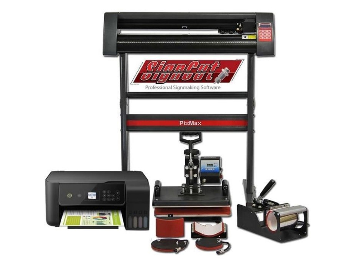 Prensa Térmica Cortador e Impresora Pixmax 5 en 1