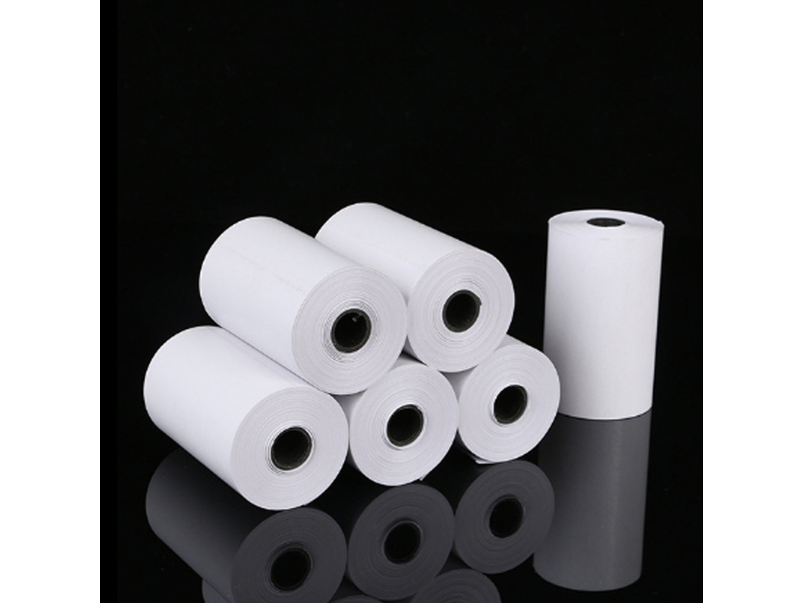 Rolo De Papel Térmico 57*25mm Para Impressora Portátil Mini Fotográfica, 5 Rolos Para Notas De Questões Erradas