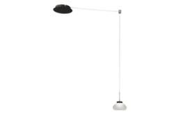 Lámpara colgante descentralizada Arabella blanca Fabas Luce LED 8 W regulable, montaje descentralizado