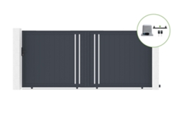 Portón corredero 4m GIONA H.180cm aluminio motorización RANGER C300 CASANOOV