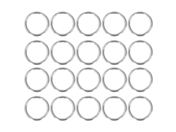 20 Anillos De Hierro Resistentes De 4x32 Mm Para Manualidades Y Accesorios De Plata.