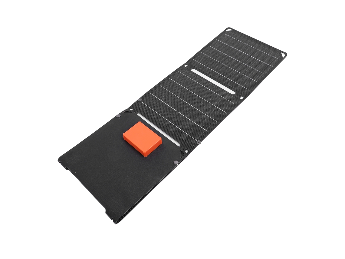 Panel solar plegable (carga USB dual, medidor de ángulos)