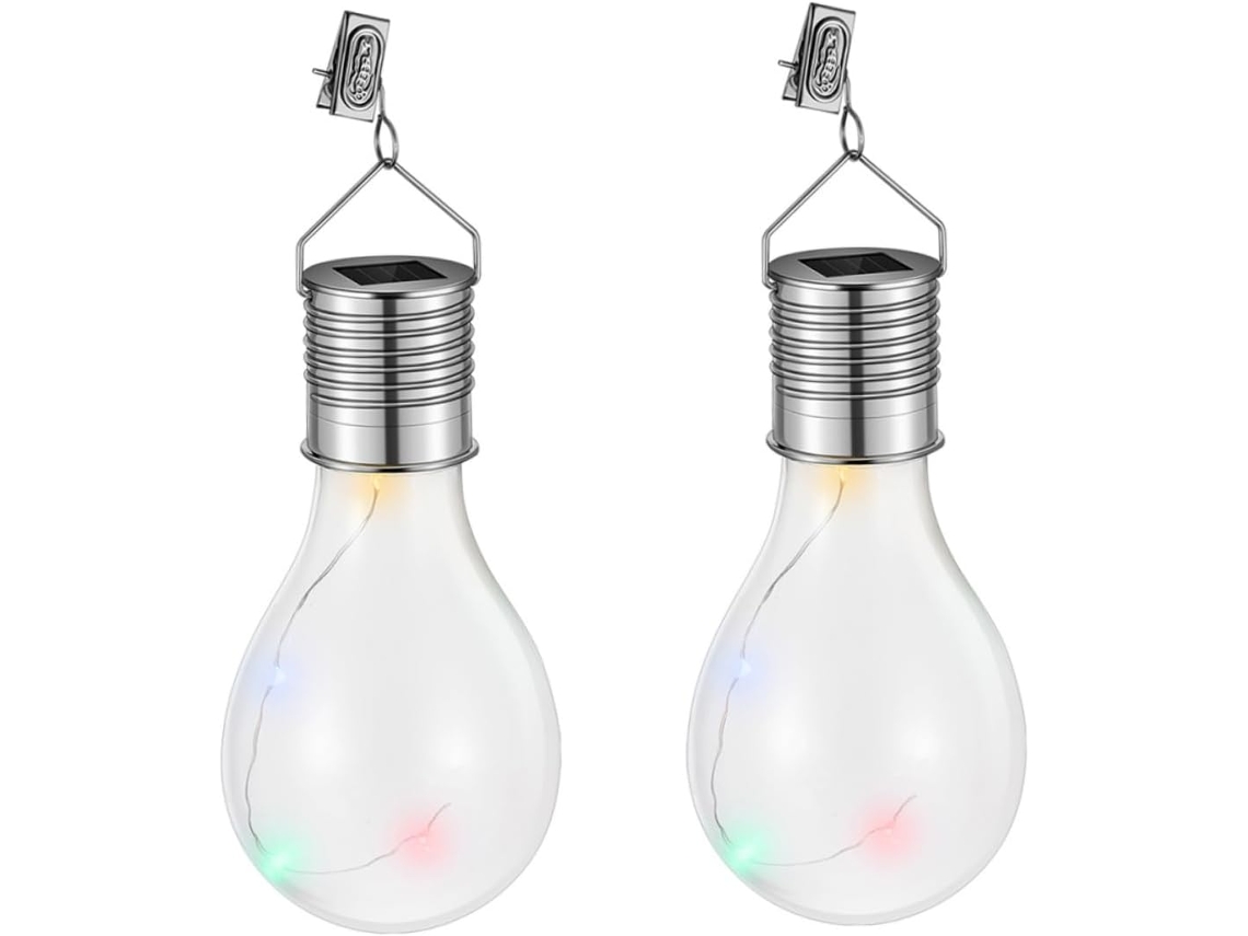 Bombillas Solares Led De 4 Piezas Con Clips De Pet, Inalámbricas, Para Iluminación De Jardín Exterior.