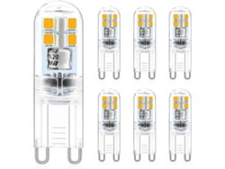 Rebe-bombillas Led G9, 2w 180lm Equivalente A 20w Halógeno, 2900k Blanco Cálido, Ahorro Energético, 220-240v, No Regulable