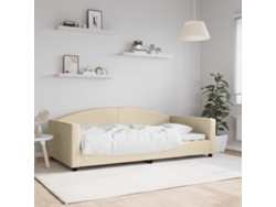 Sofá Cama Sin Colchón Tela Crema 100x200 Cm