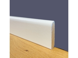 Zócalo ETERNAL PARQUET Bc Lacado Blanco de Madera Maciza 50X10 (Precio Por Ml)