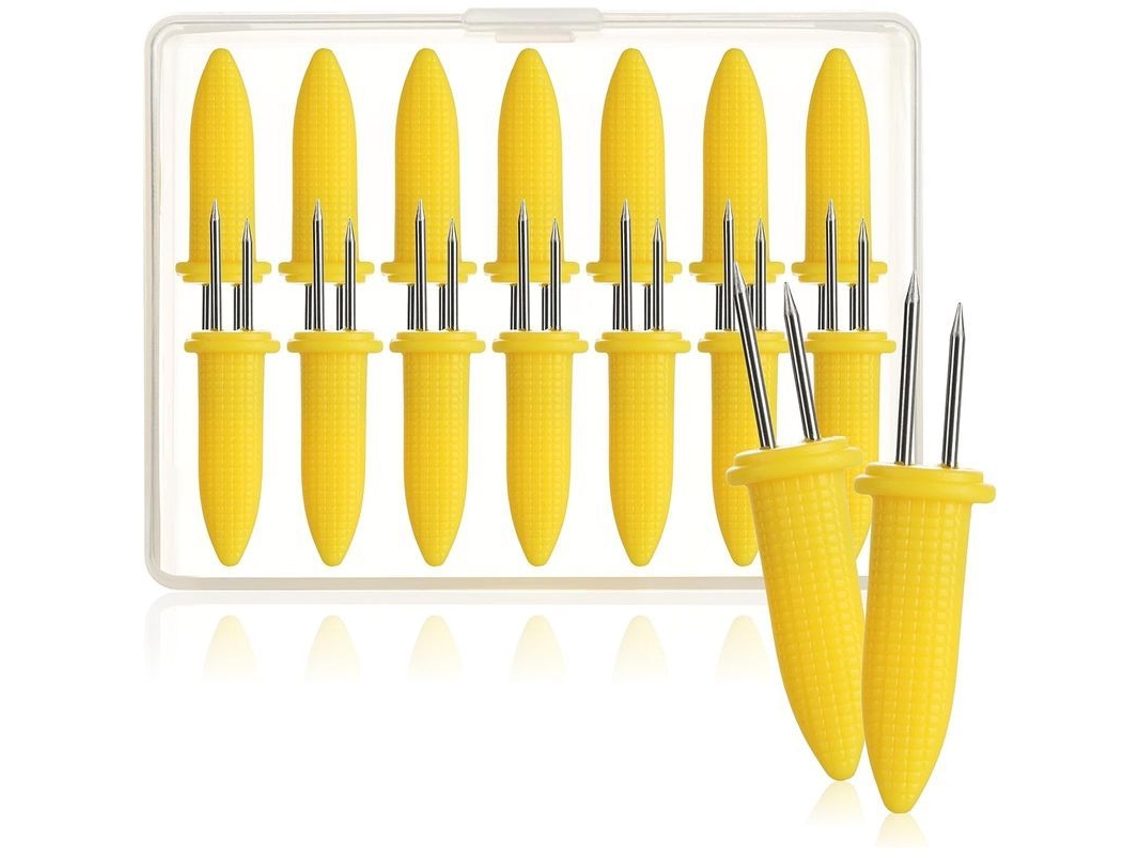 16 Brochetas Reutilizables De Acero Inoxidable Con Pasadores De Acero Inoxidable Resistentes A La Corrosión (16 Unidades)