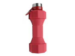 Botella De Agua Deportiva Plegable De 650 Ml, Formato Moderno, Silicona De Grado Alimenticio, Roja Rosewell
