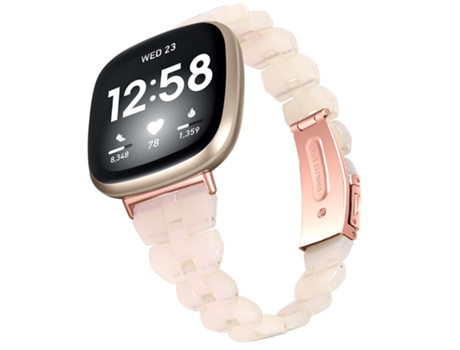 Correa de reloj inteligente para Fitbit Versa 3 / Sense Universal Rhombus Resin (rosa sirena)