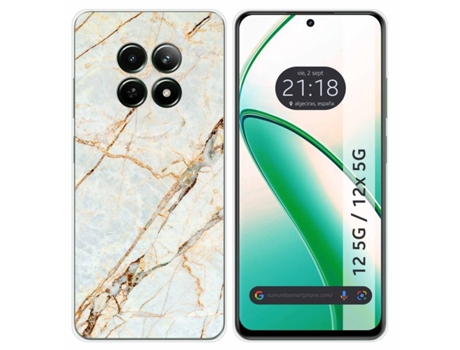 Funda Diseño Mármol para Realme 12 5G 12X 5G TUMUNDOSMARTPHONE Silicona Multicolor