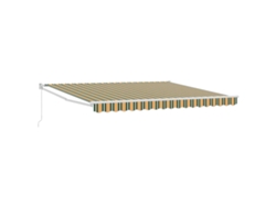 Maison Exclusive - Toldo Retráctil Verde Y Blanco 400 X 350 X 165 Cm