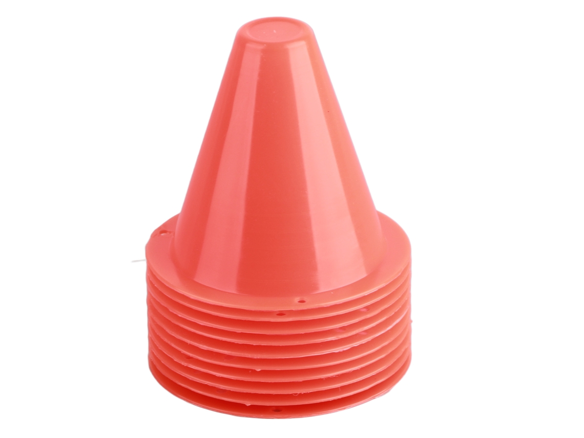 10pcs Conos De Entrenamiento De Fútbol Barreras Plásticas Marcadores Accesorio (naranja)