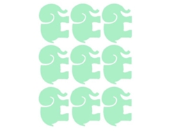 Juguete de papel luminoso con forma de elefante para decorar las paredes del dormitorio o la sala de estar.