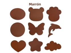 Remendos de Reparo em Couro, Autoadesivos, em Couro Legítimo, para Reparo de Furos em Roupas. MDUG (18 Peças Marrons)