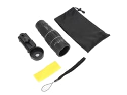 Telescopio Monocular Con Cámara, Zoom Hd 16x, Resistente Al Agua Y Con Soporte Para Teléfono Móvil.