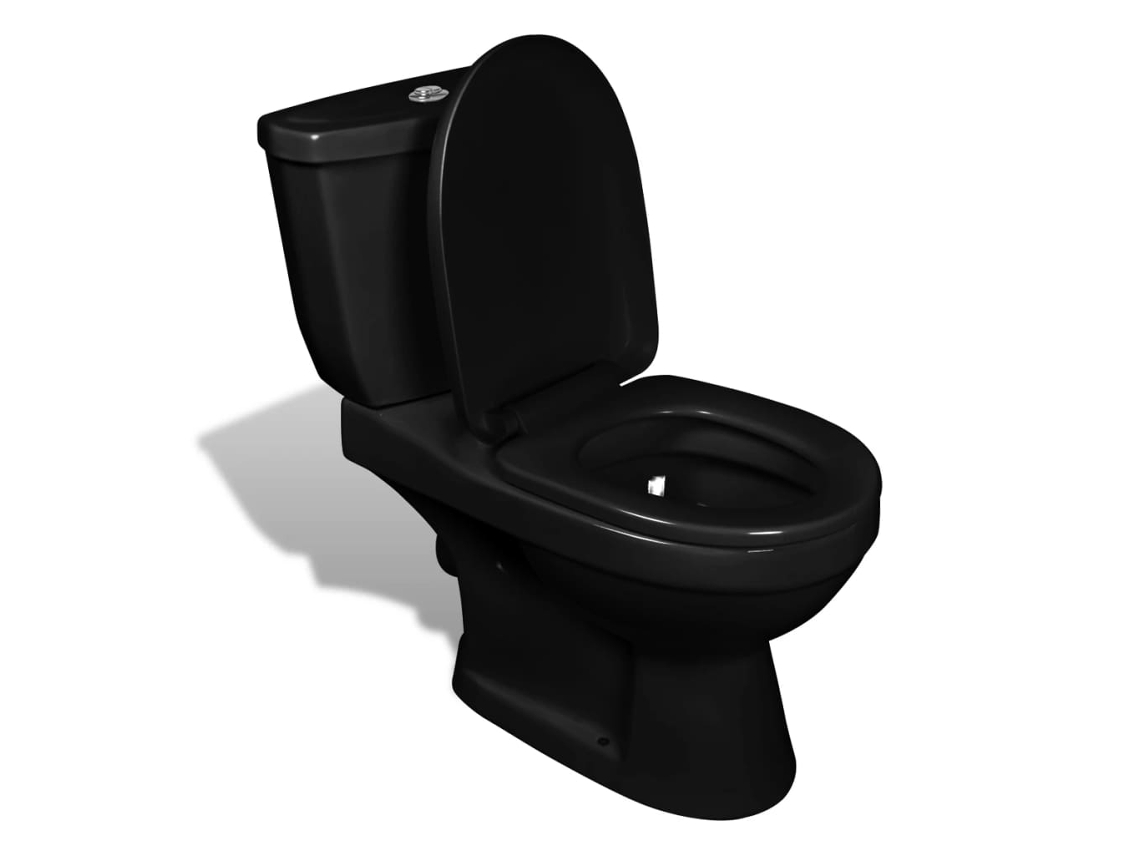 Inodoro con cisterna negro DKD HOME DECOR