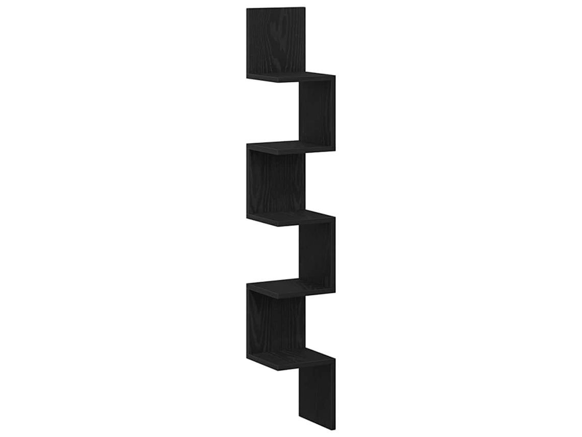 Estantería | Estante Esquinero Con Estantería | Estante Roble Negro 20 X 20 X 127,5 Cm