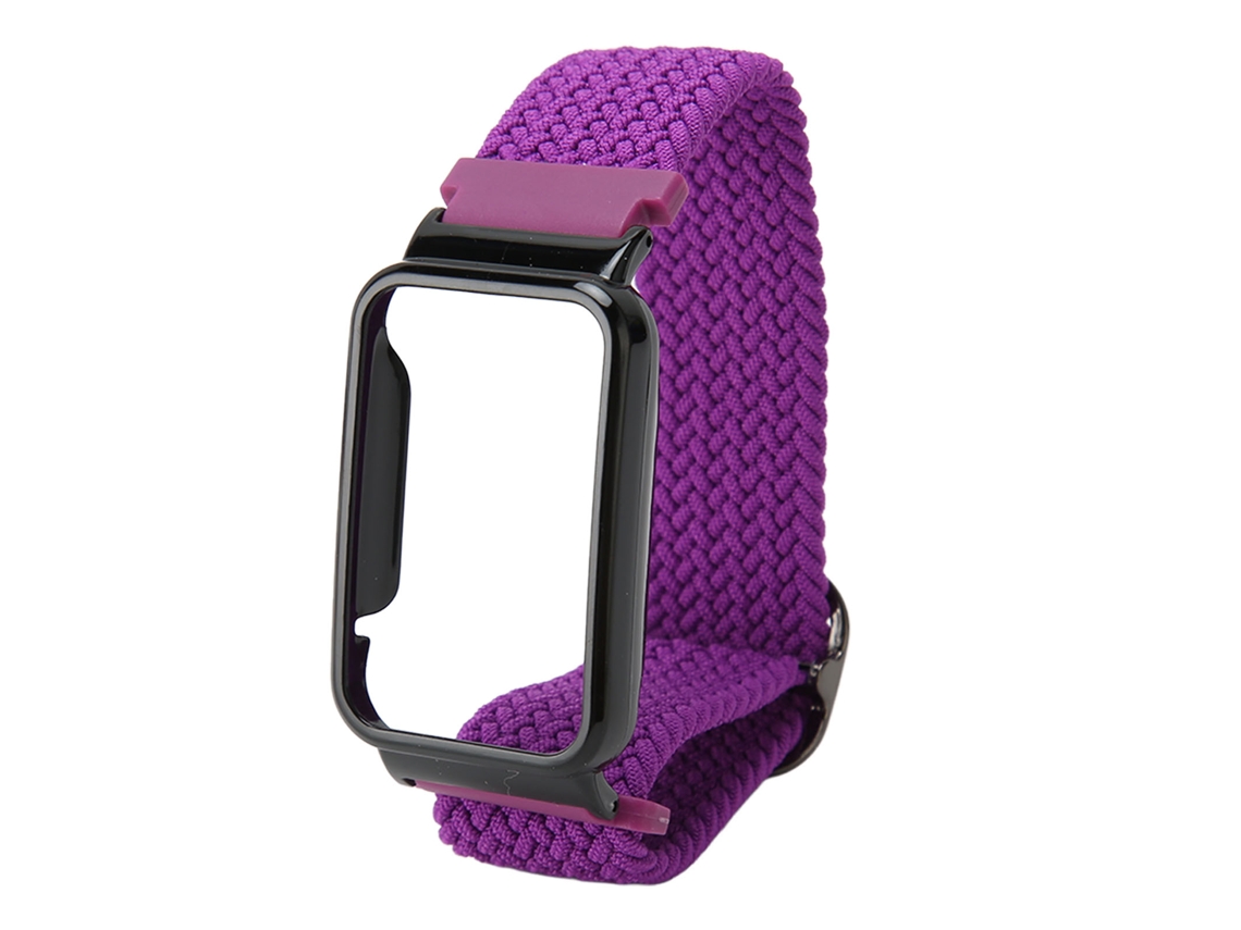 Reloj Unisex Informal De Cuarzo Con Correa De Cuero Sintético Negro Mi Band 7 Pro