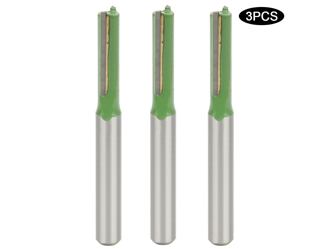 Broca Para Fresadora De Madera De 3 Piezas Con Soporte, Doble Punta, Corte Plano, 6x6x20 Mm