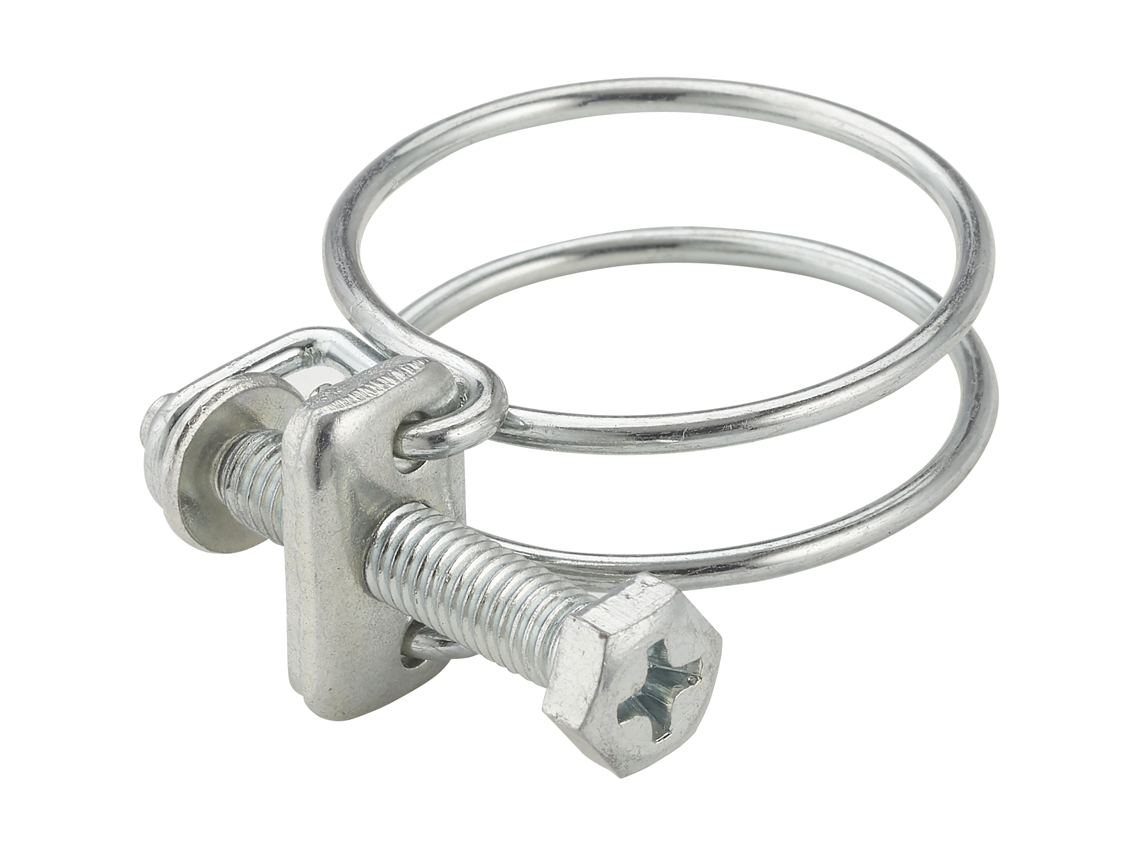 2 Abrazaderas de Sujeción de Acero 2 Hilos Diámetro 35-40mm AROZ