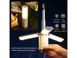 Lámpara De Camping Plegable Multifuncional Para Tiendas De Campaña, Pesca, Senderismo, Estudio, Portátil Con Modos Ajustables.