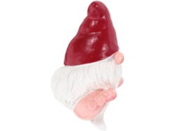 Figura Decorativa De Jardín De Kichouse: Gnomo De Resina Con Pies Grandes Y Gorro Rojo. Diseño Encantador Para Jardines
