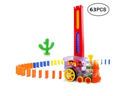 Ats-set De Juguete Domino Eléctrico Automático Con Luces Y Sonidos Para Niños Y Niños