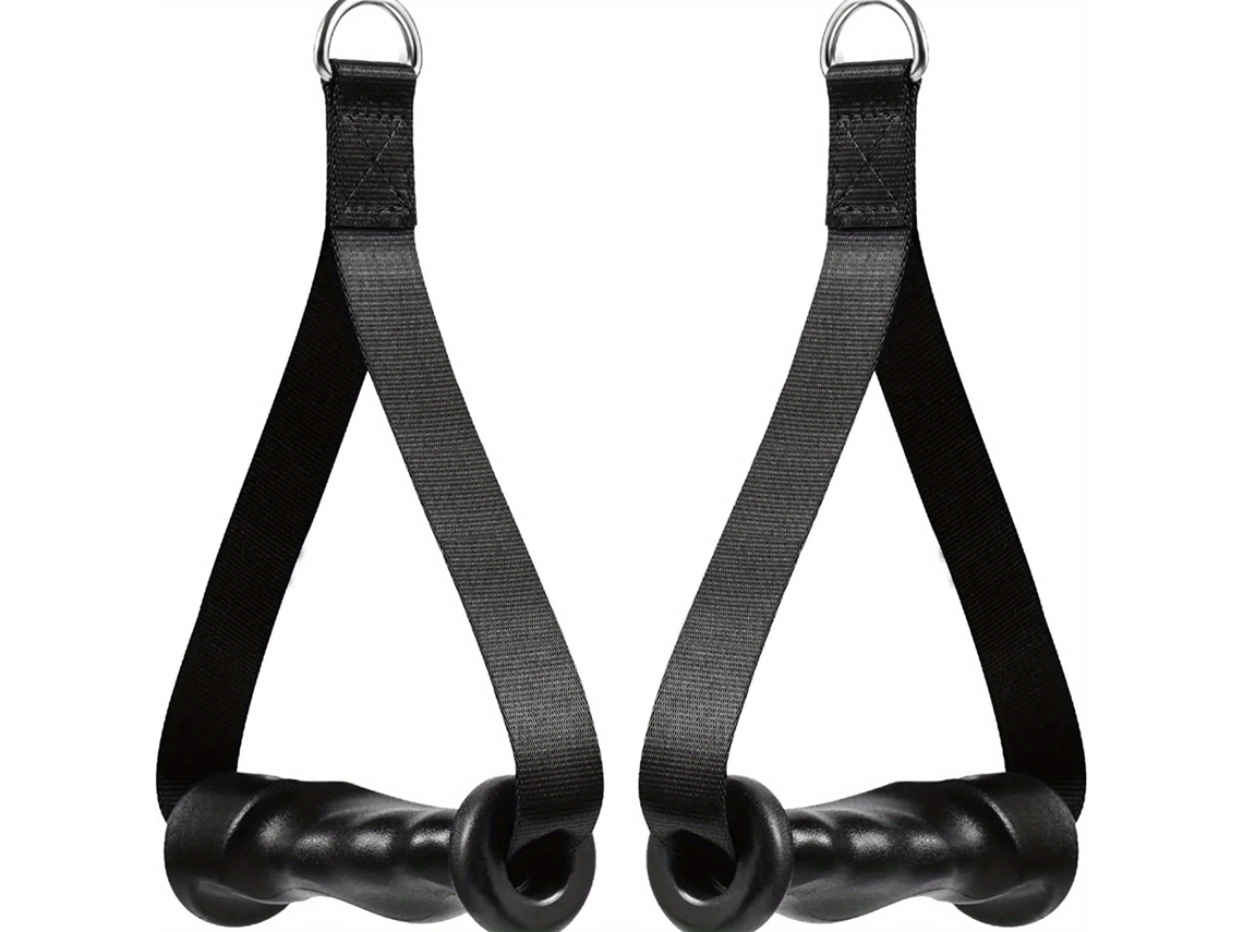 Asas reforzadas, ideales para accesorios de polea en máquinas de cuerda y sistemas de tracción con banda de resistencia. Mdug (negro, 1 par)