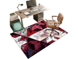 Alfombrilla para silla gaming/oficina, antideslizante, 70 x 100 cm, madera.