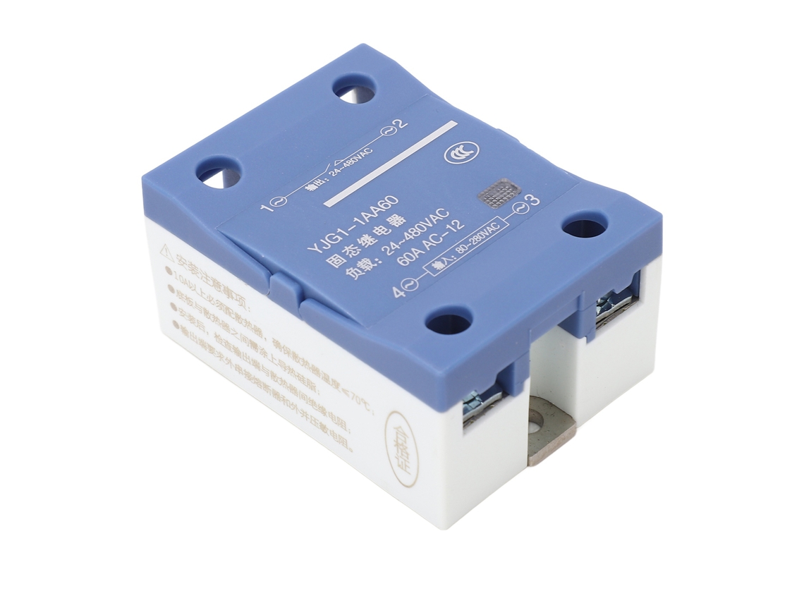 Regulador De Voltaje De Relé De Estado Sólido Monofásico Ac80-280v Entrada 24-480vac 60a Salida Yjg1-1aa60