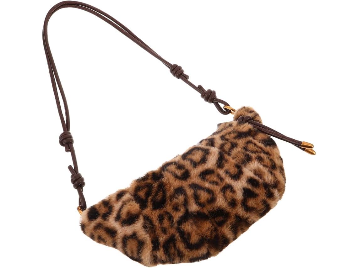 Bolsa Tote Feminina Ciieeo Com Estampa De Leopardo Em Pele Sintética, Alça De Ombro Ajustável, Estilo
