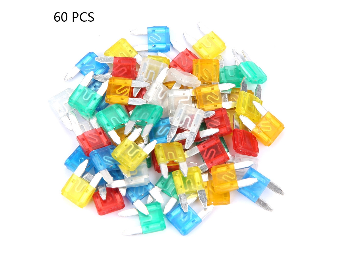 Kit De 60 Fusibles De Cuchilla Mini Multicolor Tamaño Pequeño Para Coche Camión Set De Fusibles (s)