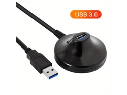 Cable De Extensión Usb Con Base, Cable Doble De 1,5 M, Alta Velocidad, Apto Para Unidades Usb, Teclados Y Ratones.