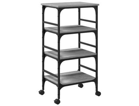 Carrito de cocina madera ingeniería gris Sonoma VIDAXL (45x35x89,5 cm)